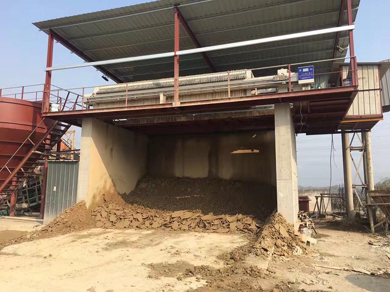 客戶壓濾機使用現場