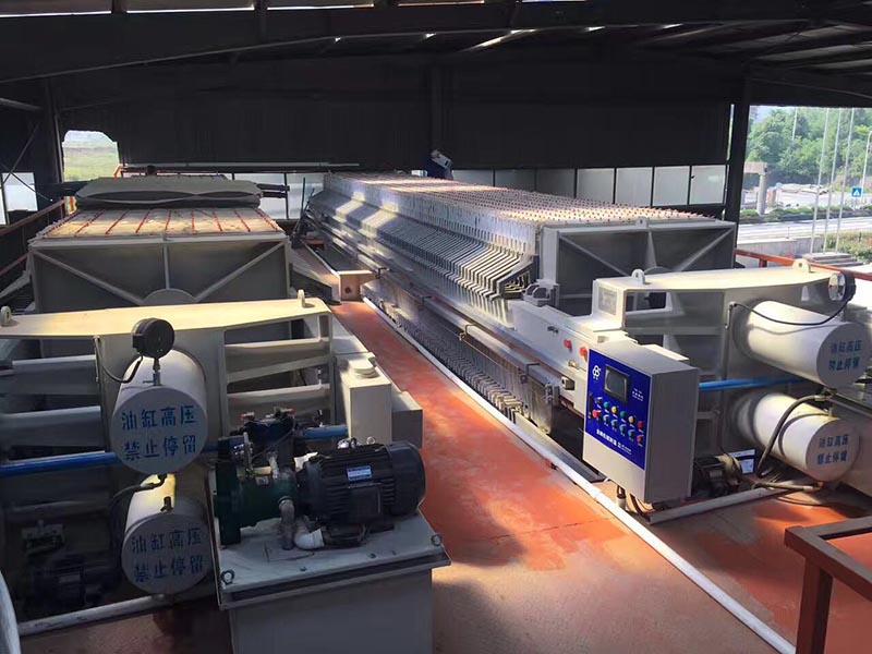 客戶壓濾機使用現場